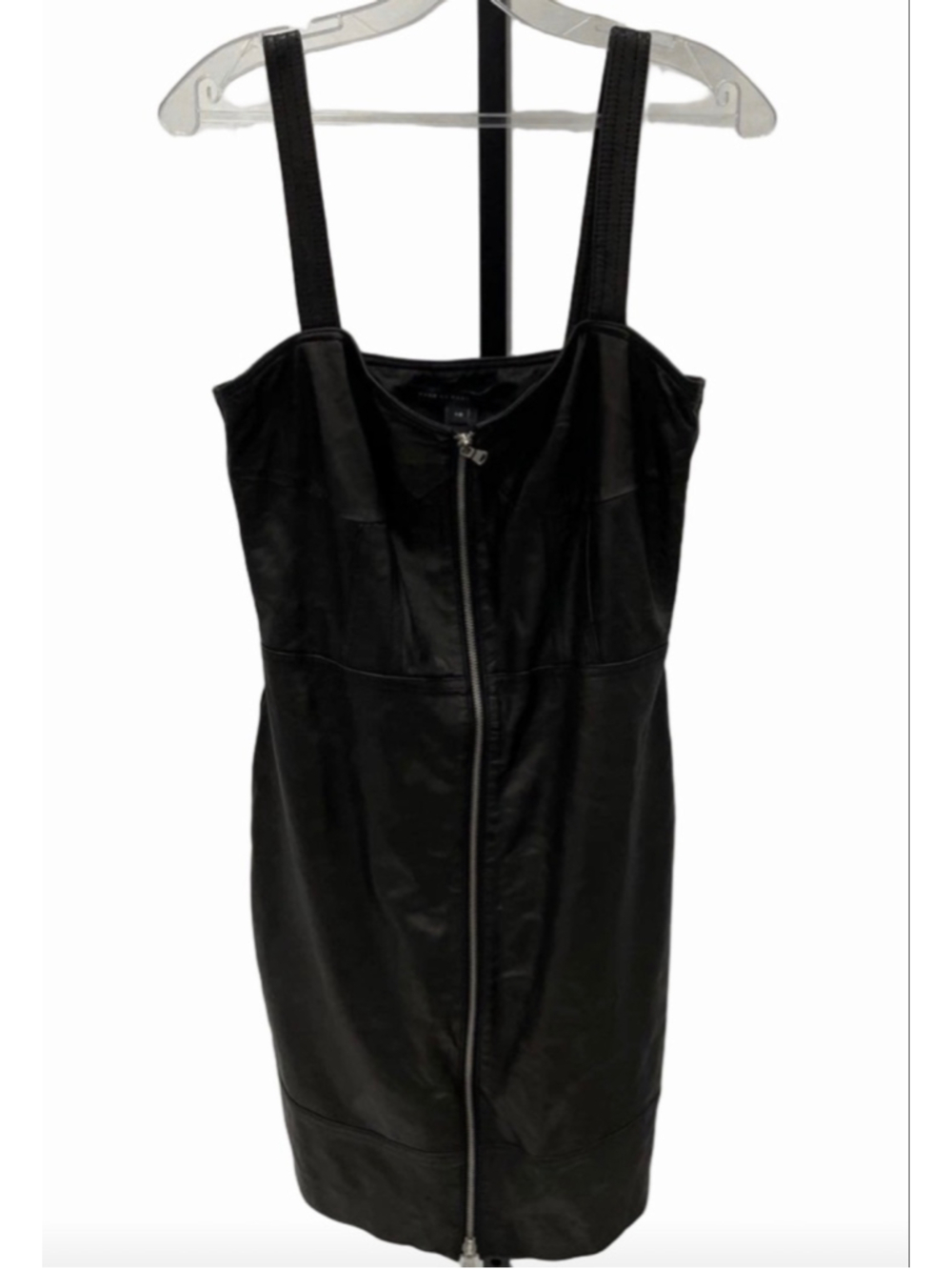 Women's MARC BY MARC JACOBS Black Leather Mini Dress Size 10